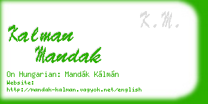 kalman mandak business card